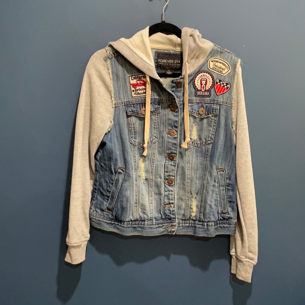 Forever21 Jean Jacket with patches